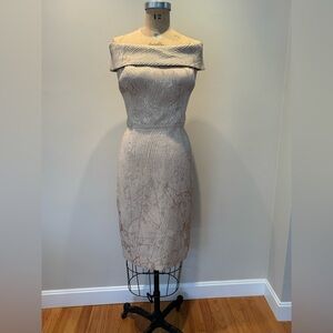 Teri Jon NWT Champagne Mother of the Bride Dress
